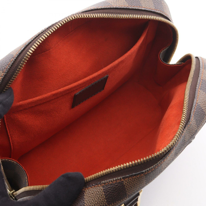 路易威登 Sarria 迷你手提包 N51286 Damier Ebene 帆布皮革 棕色 二手-2