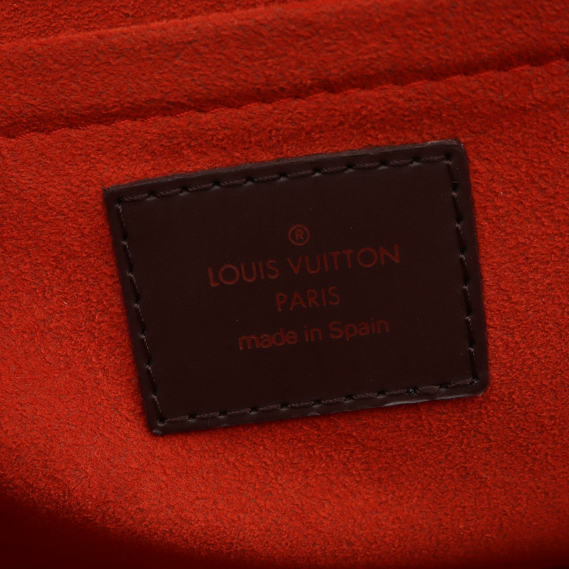 路易威登 Sarria 迷你手提包 N51286 Damier Ebene 帆布皮革 棕色 二手-3