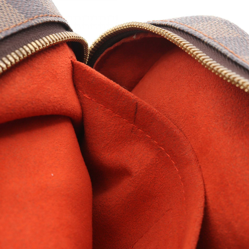 路易威登 Sarria 迷你手提包 N51286 Damier Ebene 帆布皮革 棕色 二手-5