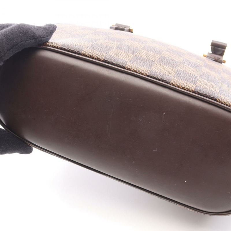 路易威登 Sarria 迷你手提包 N51286 Damier Ebene 帆布皮革 棕色 二手-11