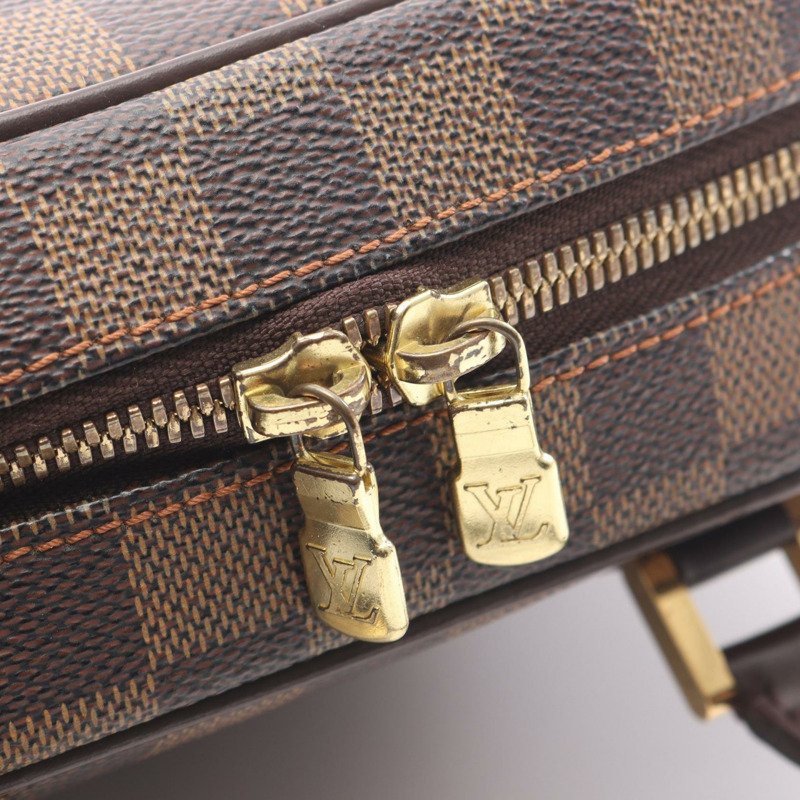 路易威登 Sarria 迷你手提包 N51286 Damier Ebene 帆布皮革 棕色 二手-12