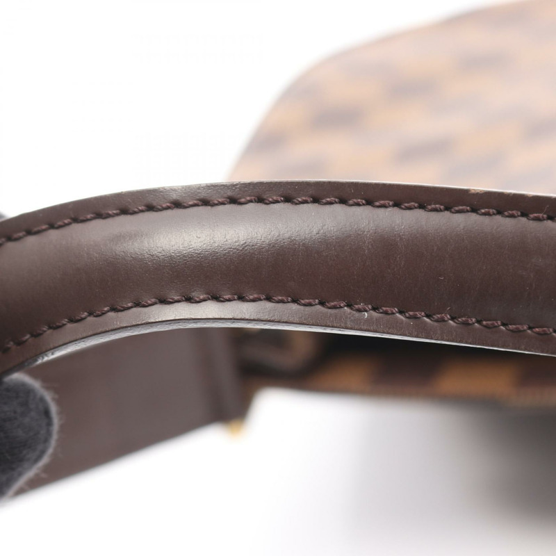 路易威登 Aubagne 單肩包 N51129 Damier 皮革 棕色 Ebene 二手女士-8