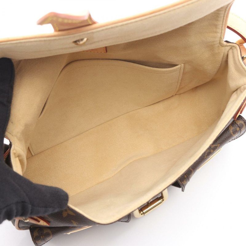 路易威登 Hudson PM 單肩包 M40027 Monogram 皮革 棕色 二手 女士-2