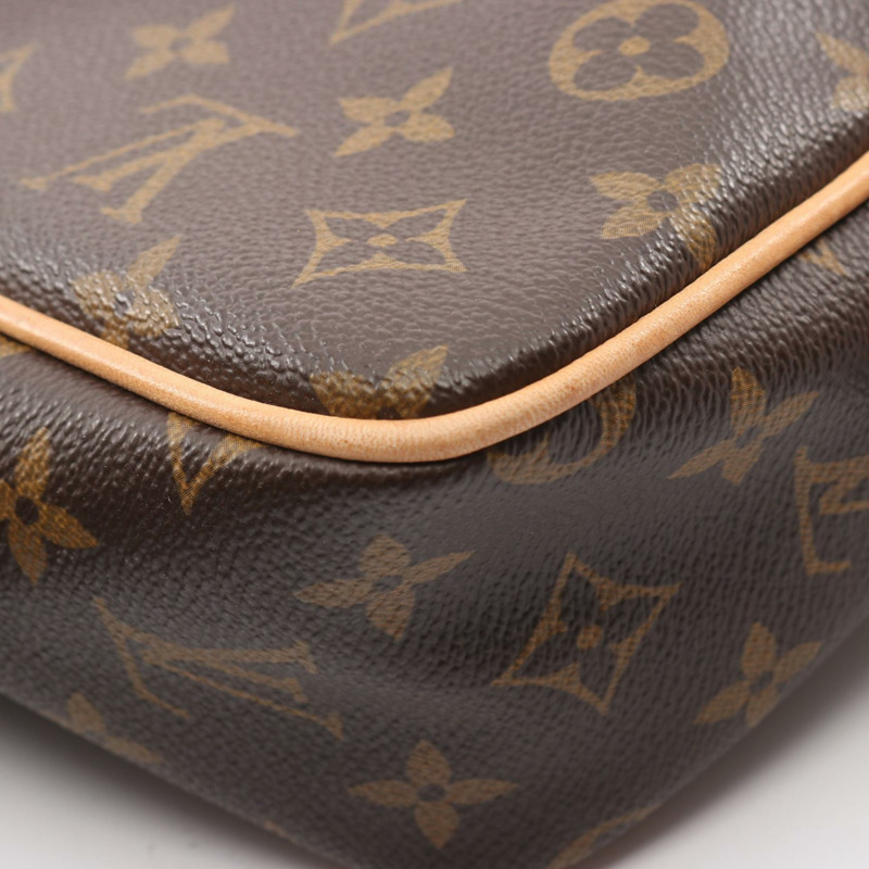 路易威登 Hudson PM 單肩包 M40027 Monogram 皮革 棕色 二手 女士-11