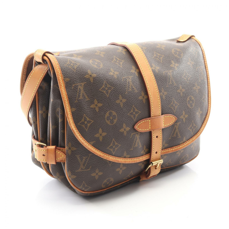 路易威登 Saumur 30 斜背包 M42256 Monogram 帆布皮革 LV-1