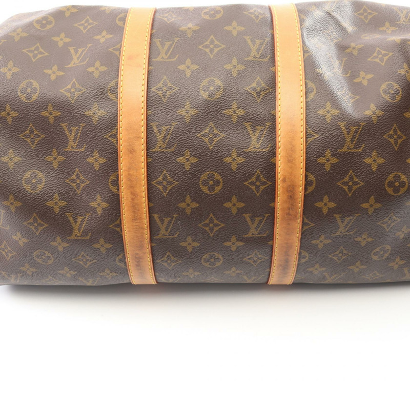 路易威登 Keepall50 手提包 M41426 Monogram 帆布皮革棕色二手男女通用-7
