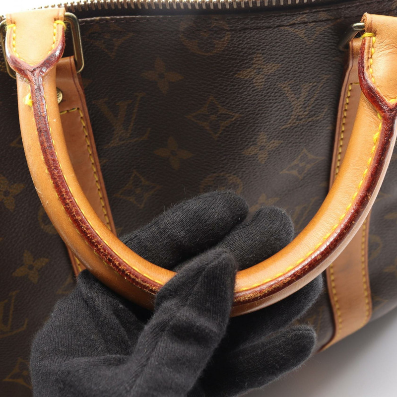 路易威登 Keepall50 手提包 M41426 Monogram 帆布皮革棕色二手男女通用-10