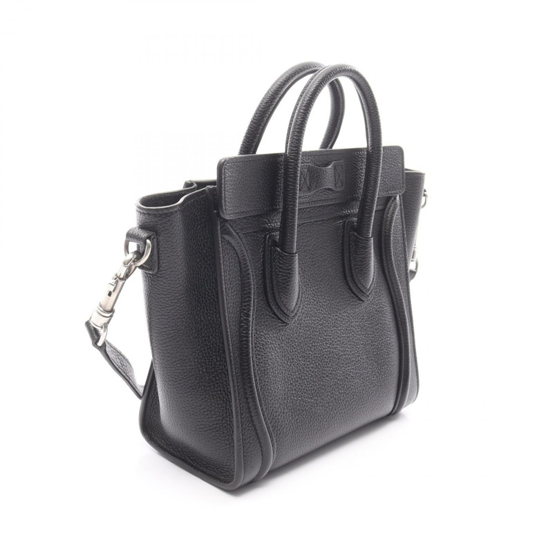 CELINE Luggage Nano Shopper 單肩斜背包 黑色真皮二手女款-1