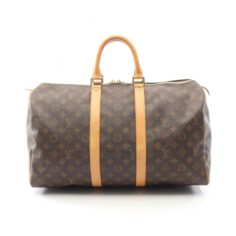 路易威登 Keepall 45 手提包 M41428 Monogram 帆布皮革棕色二手 LV-0