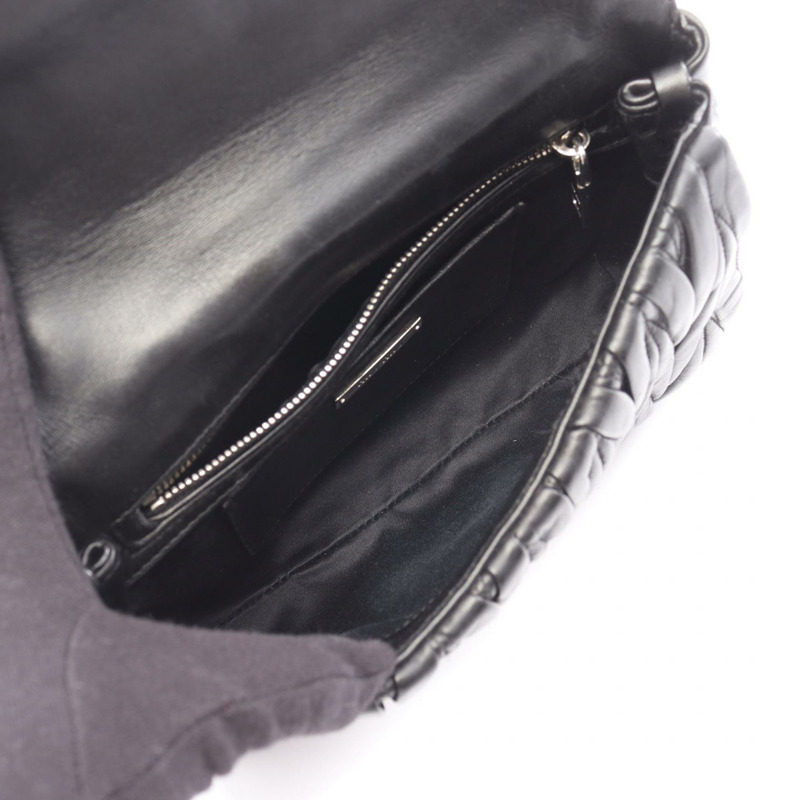 Miu Miu Materasse 黑色皮革單肩手提包,二手女款-2