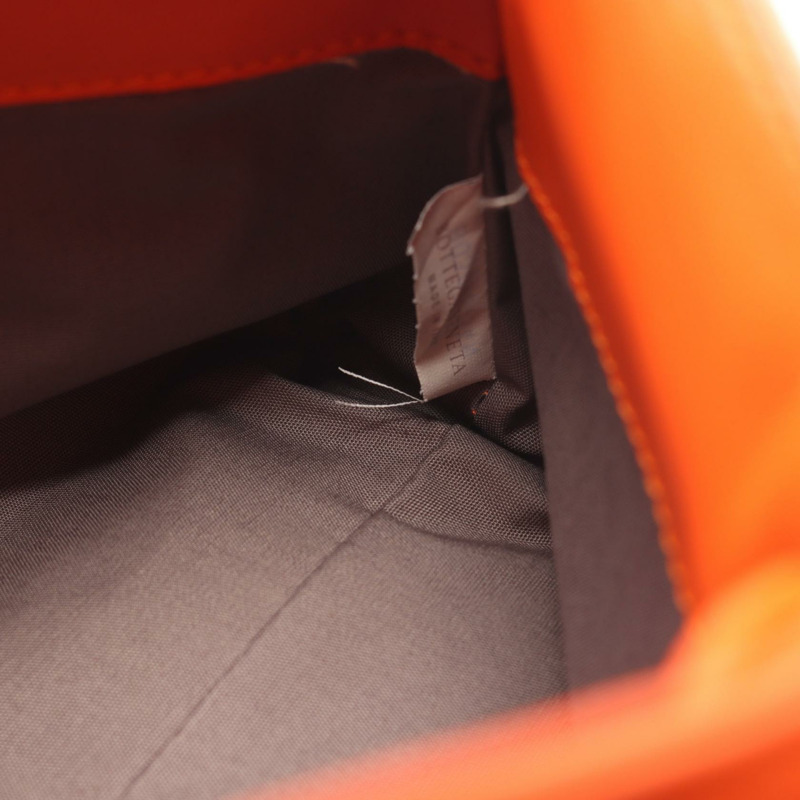 BOTTEGA VENETA Intrecciato 皮革單肩包,日落橙色,二手女款-4