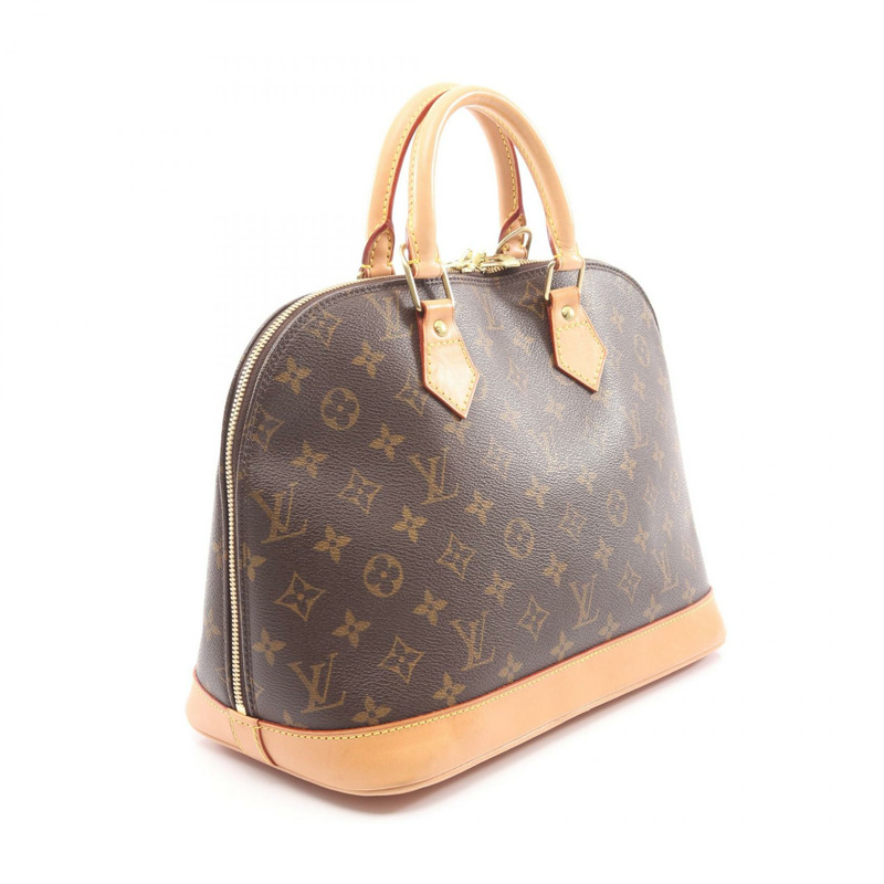 路易威登 Alma PM 手提包 M51130 Monogram 帆布皮革棕色二手女士-1