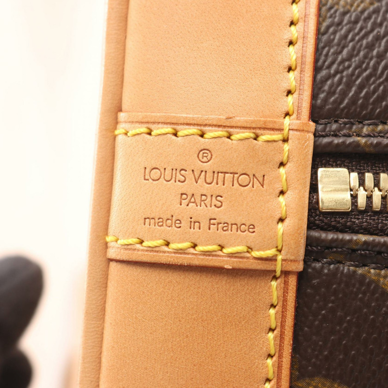 路易威登 Alma PM 手提包 M51130 Monogram 帆布皮革棕色二手女士-3