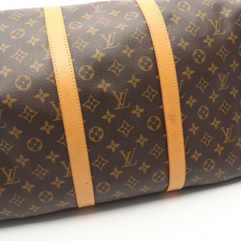 路易威登 Keepall 55 手提包 M41424 Monogram 帆布皮革棕色二手 LV-7
