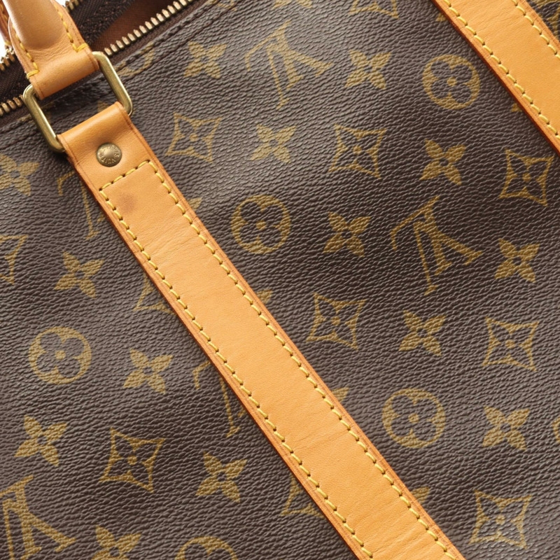 路易威登 Keepall 55 手提包 M41424 Monogram 帆布皮革棕色二手 LV-11