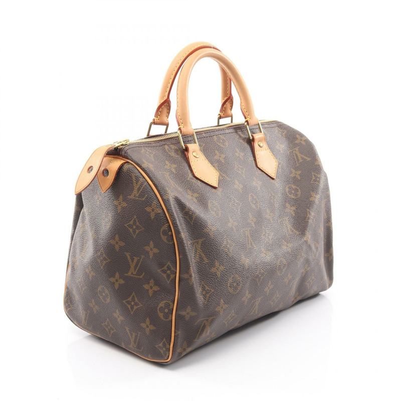 路易威登 Speedy 30 旅行手提包 M41526 Monogram 皮革 棕色 二手-1