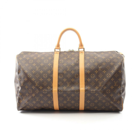 路易威登 Keepall 55 手提包 M41424 Monogram 帆布皮革棕色二手 LV