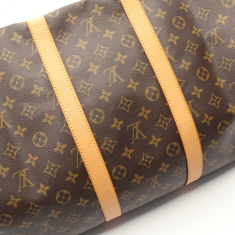 路易威登 Keepall 55 手提包 M41424 Monogram 帆布皮革棕色二手 LV-6