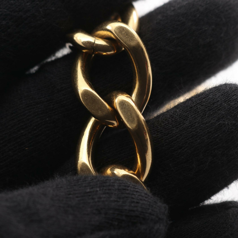 CELINE Matelasse Monochrome 鏈條單肩包,黑色皮革,二手女款-6