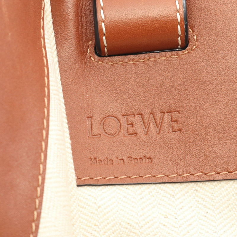 LOEWE Hammock 中型單肩手提包,棕色皮革,二手女款-3