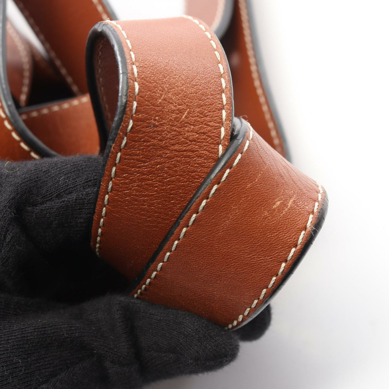 LOEWE Hammock 中型單肩手提包,棕色皮革,二手女款-8