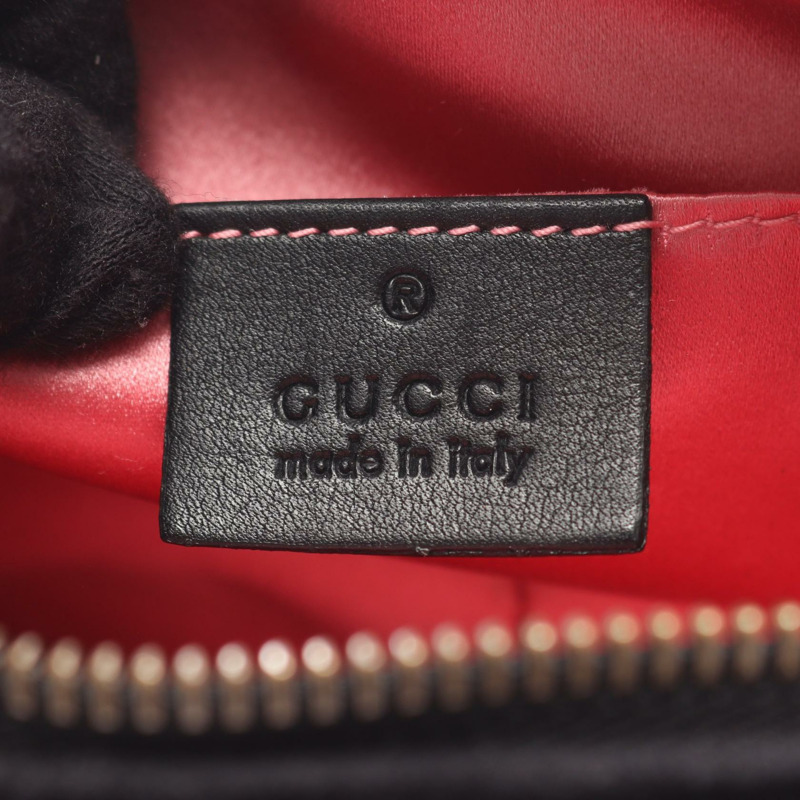 GUCCI GG Marmont 絎縫迷你斜背包 448065 織布皮革 BK-3