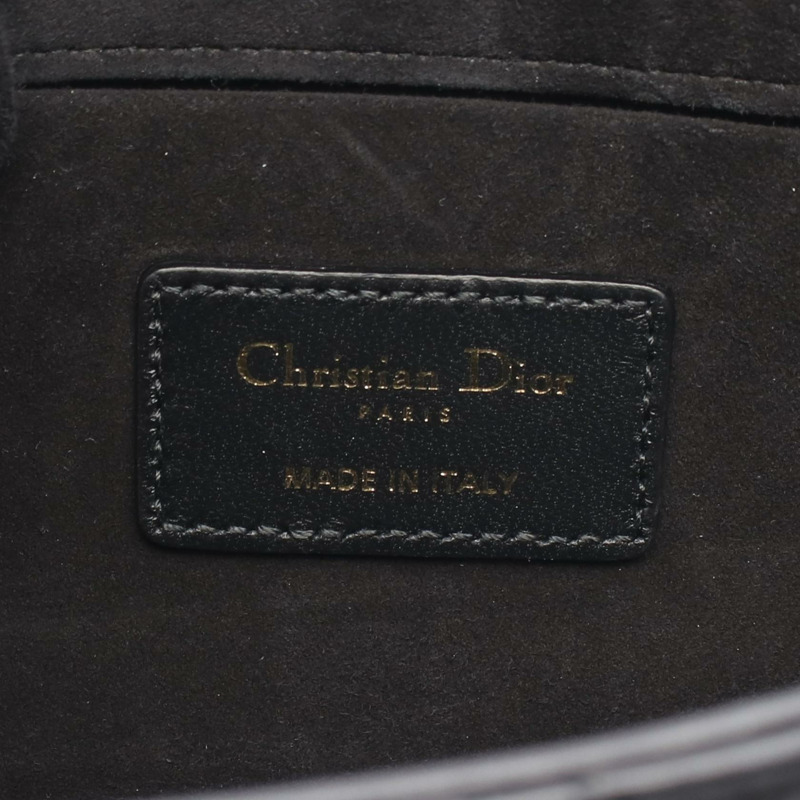 Dior LADY D-JOY 中型 Cannage 斜背包，黑色皮革，二手-3