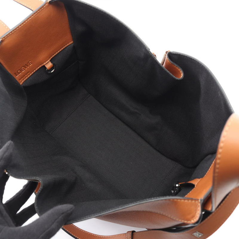 LOEWE HAMMOCK 小單肩手提包,棕色皮革,二手女款-2