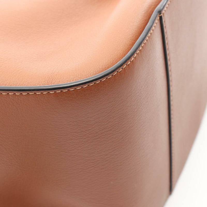 LOEWE HAMMOCK 小單肩手提包,棕色皮革,二手女款-5