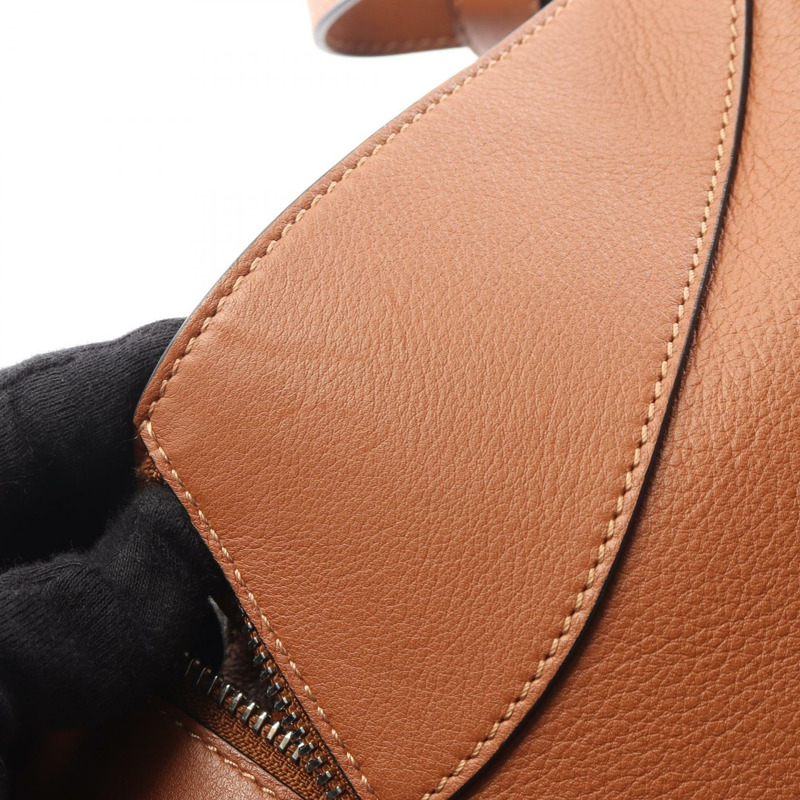 LOEWE HAMMOCK 小單肩手提包,棕色皮革,二手女款-6