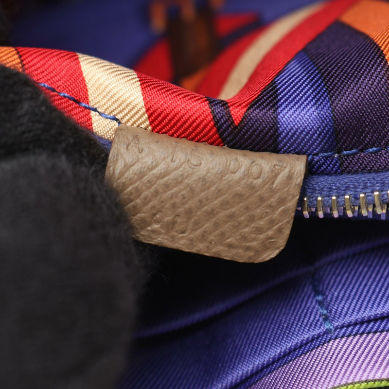 愛馬仕 Azap 長款絲綢錢包，圓形拉鍊，Epsom 皮革，灰色 SHW，二手。-4