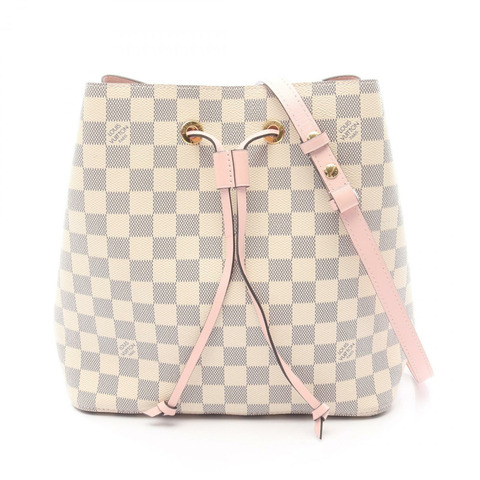 LOUIS VUITTON Neonoe 單肩斜挎包 N40152 Damier Azur 玫瑰淡香水 二手