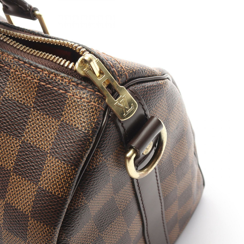 LOUIS VUITTON Speedy Bandouliere 25 斜背包手提包 N41368 Damier Ebene 二手-7