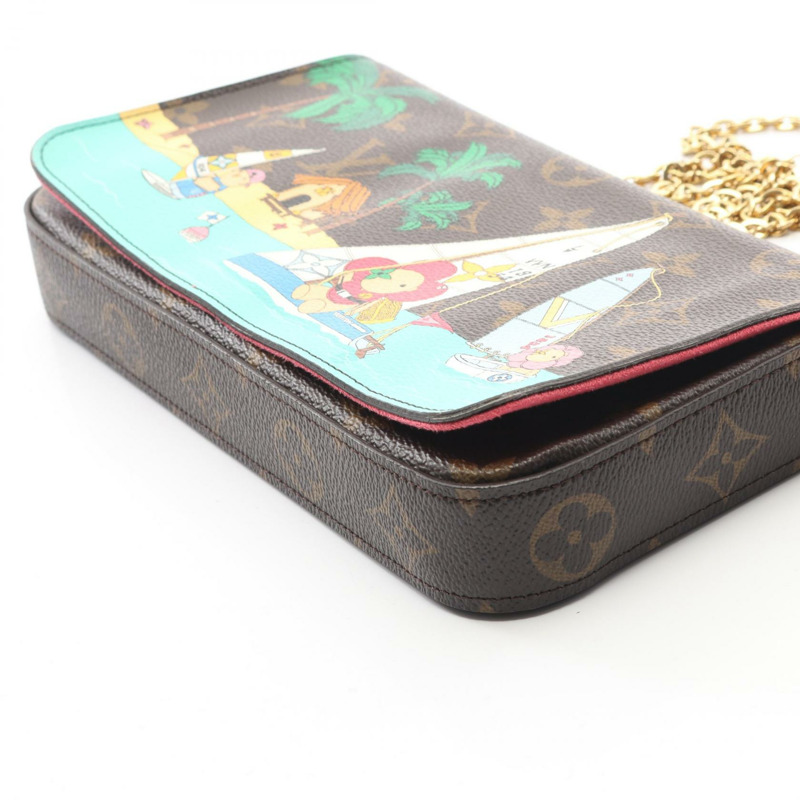 路易威登 Pochette Felicie 鏈條斜背包 M28627 Monogram 二手-8
