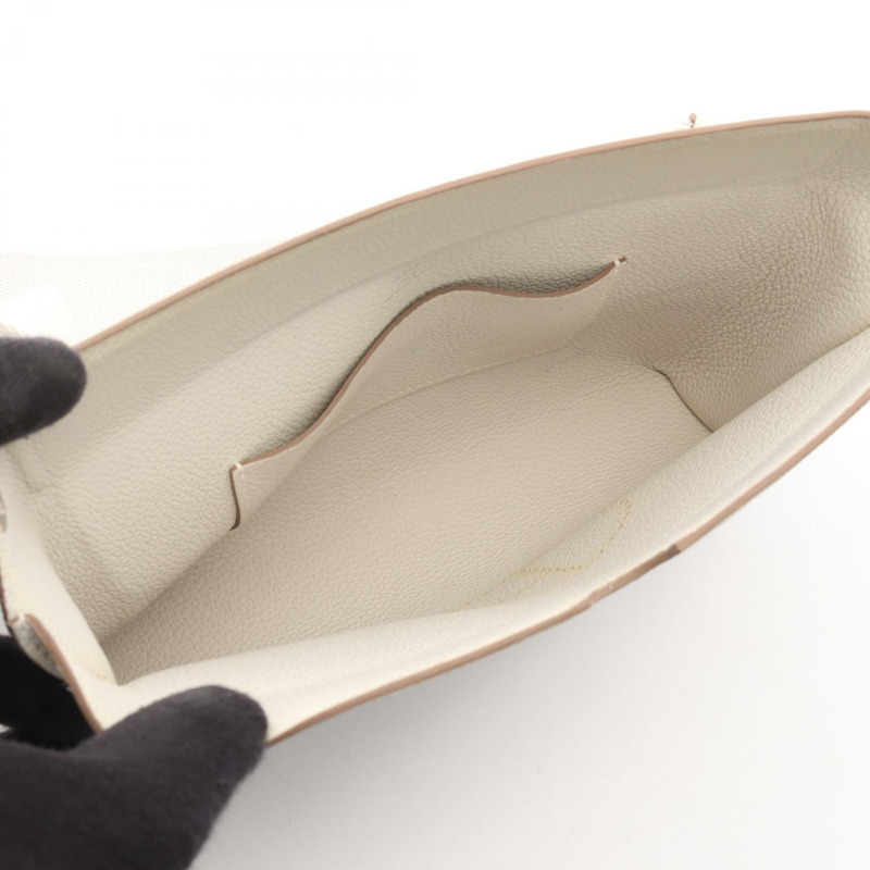 愛馬仕 Vide-Poche Cle 肩挎包 084283CK 白色皮革 SHW 二手 B-2