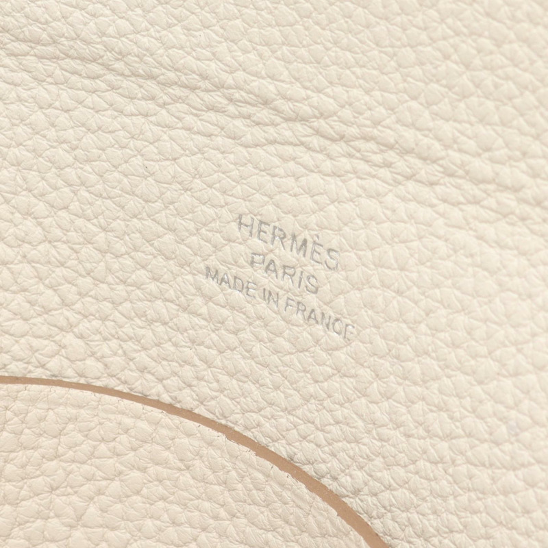 愛馬仕 Vide-Poche Cle 肩挎包 084283CK 白色皮革 SHW 二手 B-3