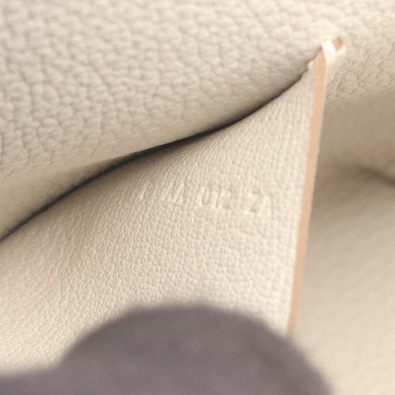 愛馬仕 Vide-Poche Cle 肩挎包 084283CK 白色皮革 SHW 二手 B-4