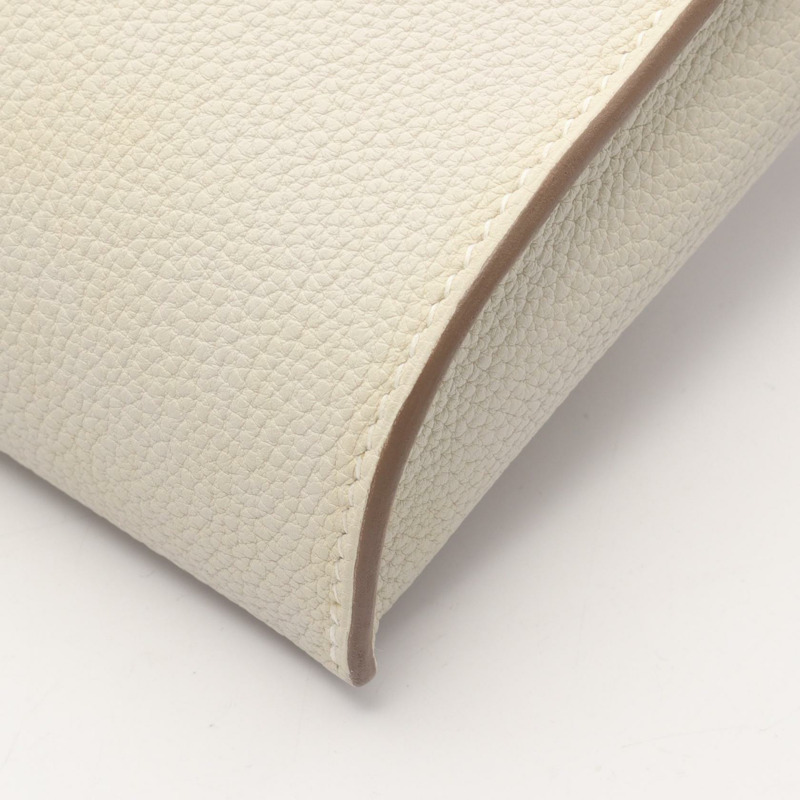 愛馬仕 Vide-Poche Cle 肩挎包 084283CK 白色皮革 SHW 二手 B-5