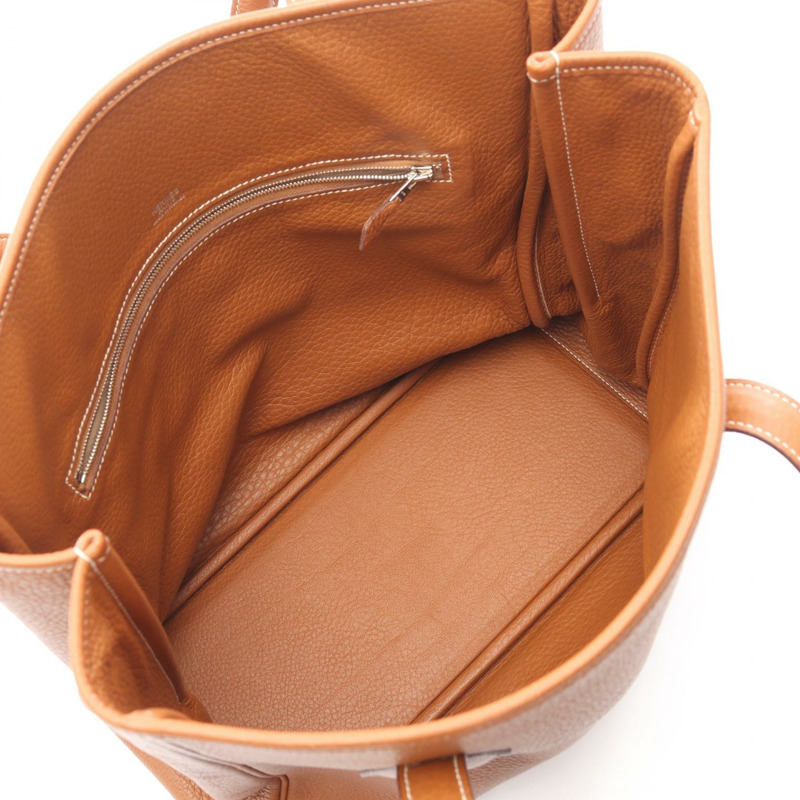 愛馬仕 Victoria Cabas 32 手提單肩包 047589CK Taurillon Clemence 金色 SHW-2