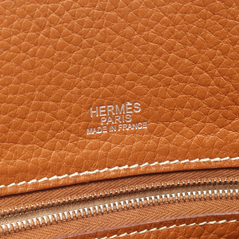 愛馬仕 Victoria Cabas 32 手提單肩包 047589CK Taurillon Clemence 金色 SHW-3