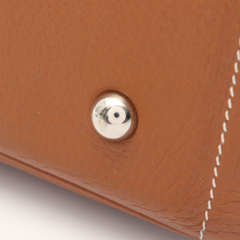 愛馬仕 Victoria Cabas 32 手提單肩包 047589CK Taurillon Clemence 金色 SHW-10