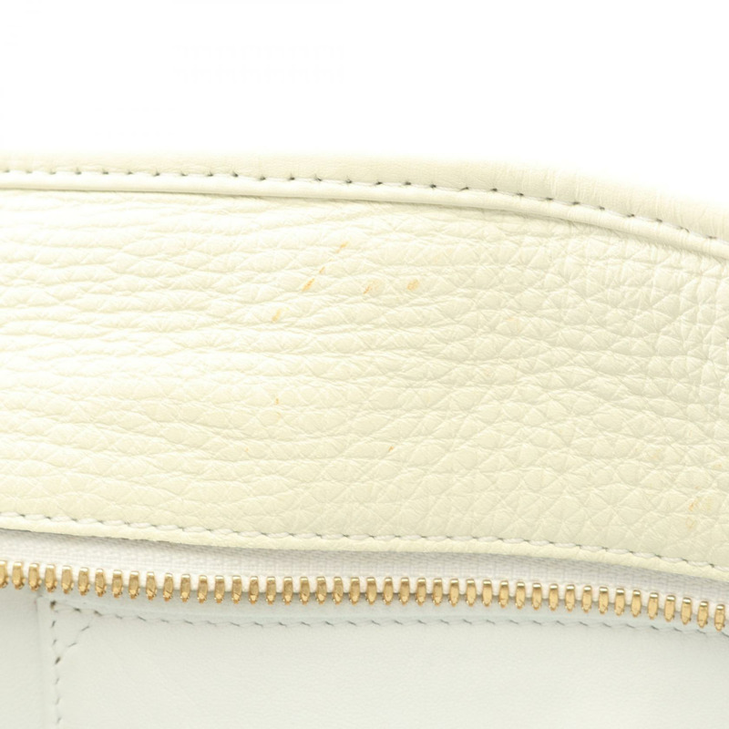 LOEWE Amazona 36 手提包 白色 皮革 二手 女士-5