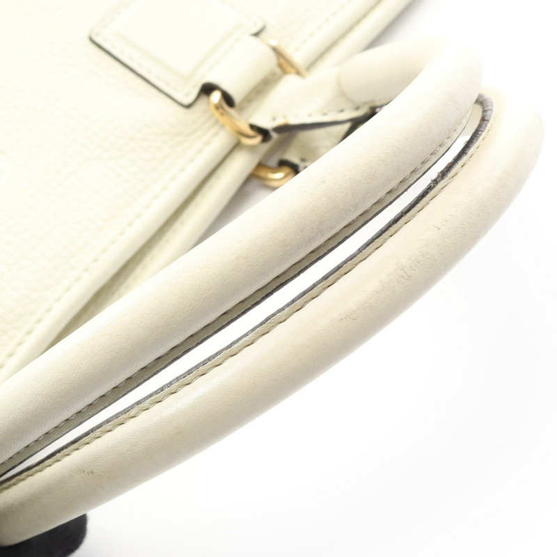 LOEWE Amazona 36 手提包 白色 皮革 二手 女士-7