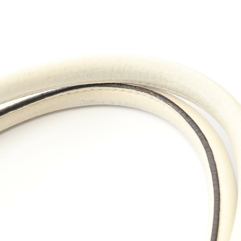 LOEWE Amazona 36 手提包 白色 皮革 二手 女士-8