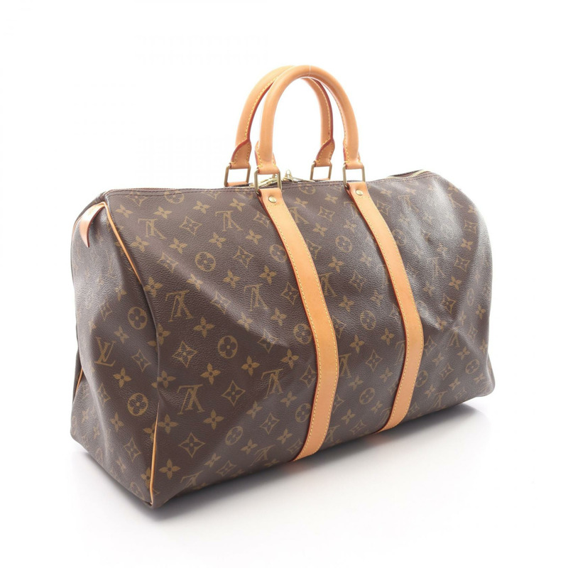 路易威登 Keepall 45 旅行手提包 M41428 Monogram 皮革 棕色 二手-1