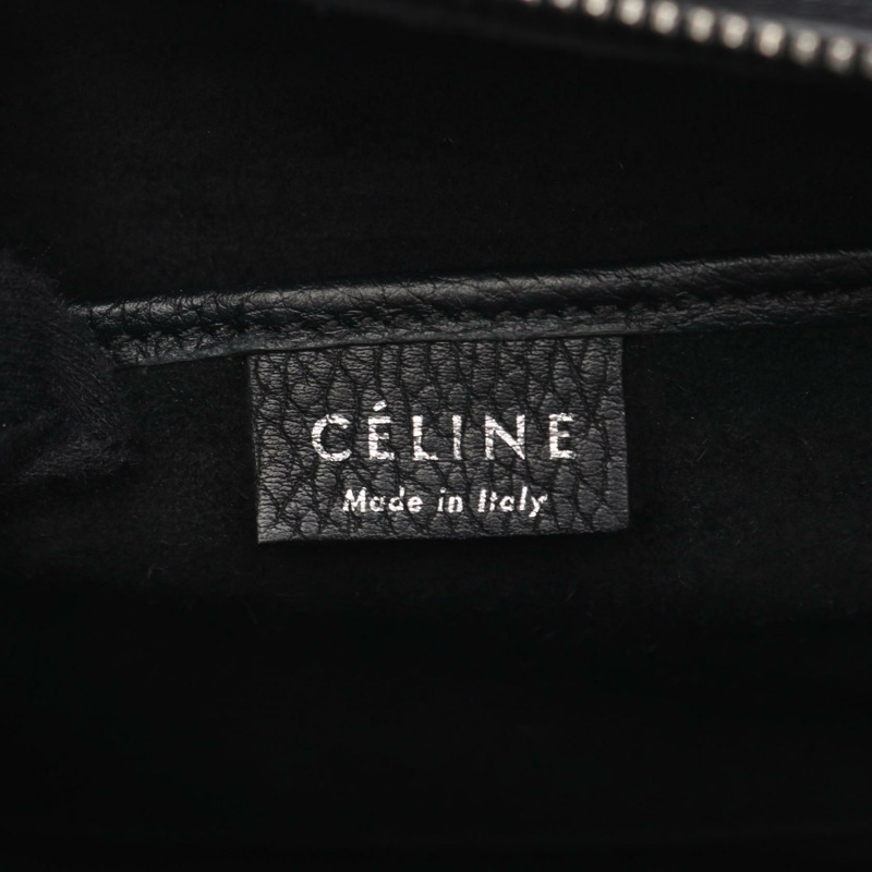 CELINE Luggage Nano Shopper 單肩手提包 168243 黑色皮革 二手 女士-3