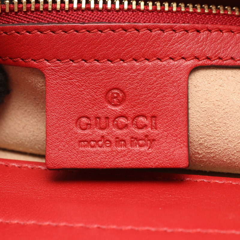 GUCCI Guccisima 肩背手提包 453773 紅色皮革 二手 女士-3