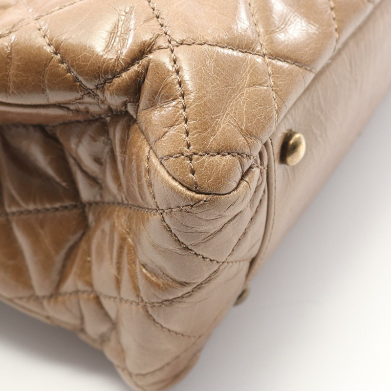 香奈兒 (CHANEL) 絎縫鏈條肩背包,棕色皮革,二手女士 Coco CC-5