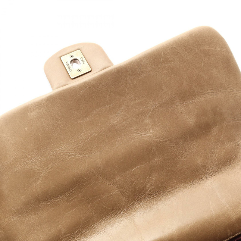 香奈兒 (CHANEL) 絎縫鏈條肩背包,棕色皮革,二手女士 Coco CC-6