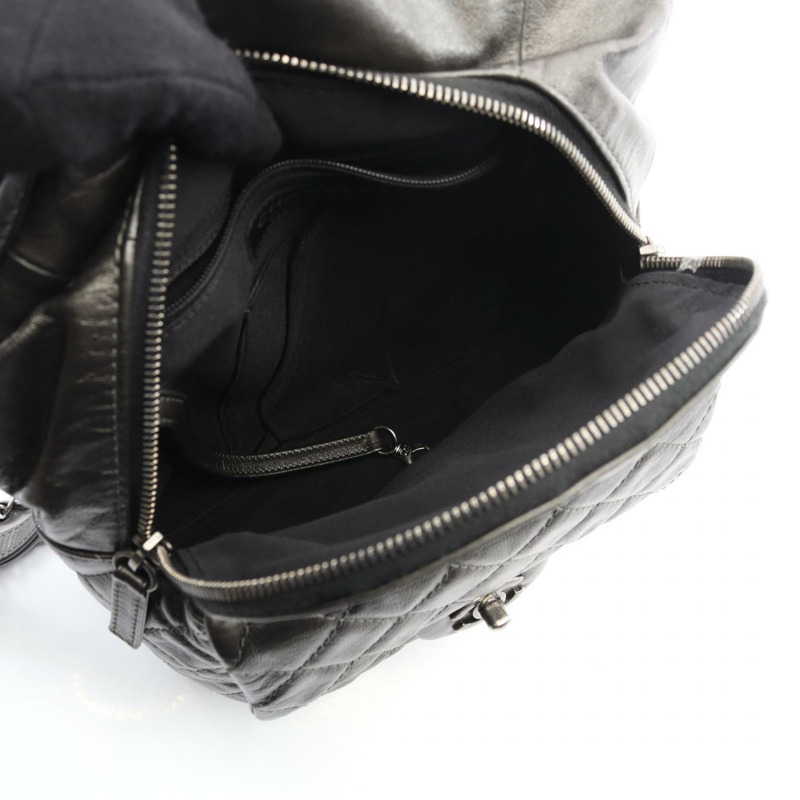 香奈兒 (CHANEL) Matelasse 鏈條雙肩包 小牛皮 灰色 二手 女士 CC-2